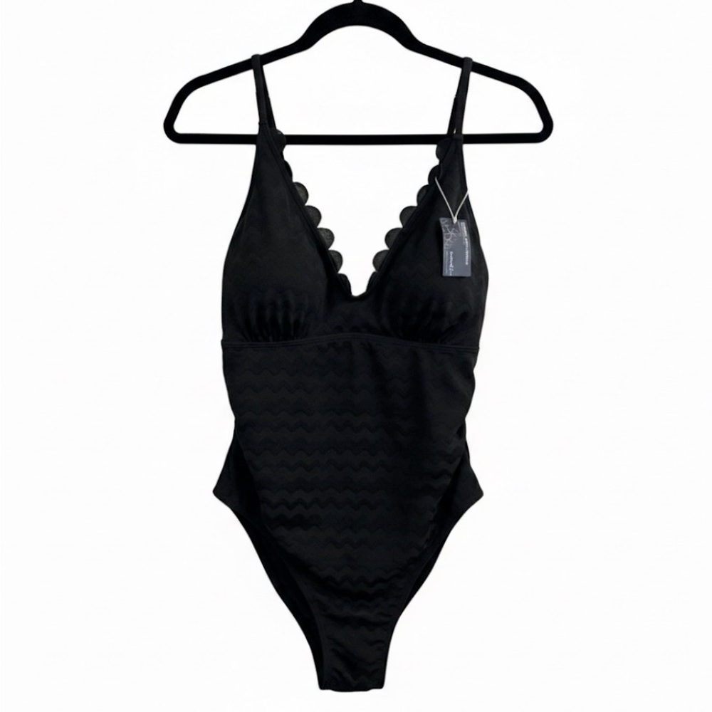 NWT Zigzag Black One-Piece Swimsuit By SummerMae